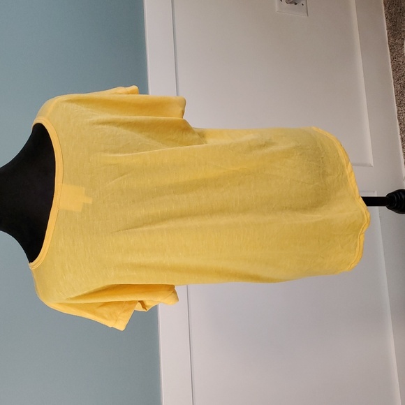 Truself Tie Front Yellow Sunflower Top L - Picture 4 of 13